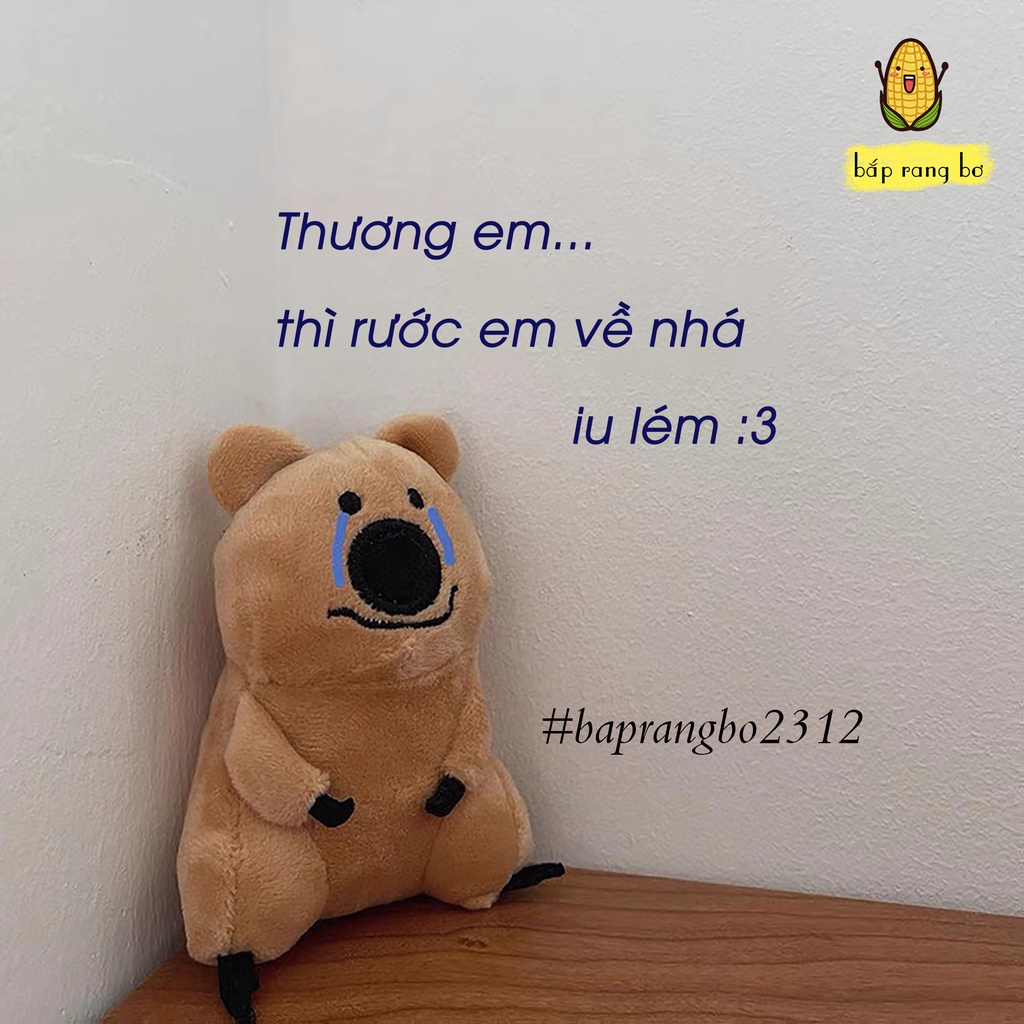 Móc khóa Thú Bông ếch con -bé sâu - khủng long phụ kiện túi