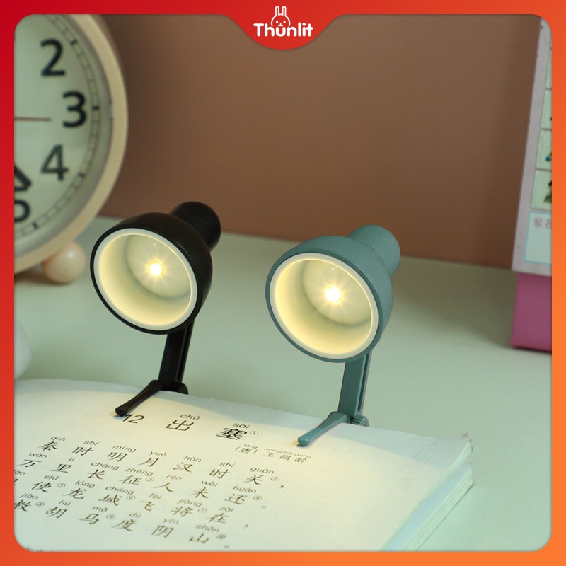 Đèn đọc sách mini Thunlit để bàn có kẹp và đế nam châm tiện dụng