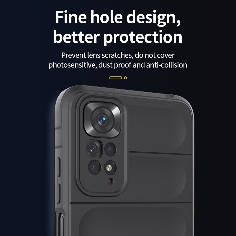 Ốp điện thoại Lenuo silicone mềm chống sốc sang trọng cho Xiaomi Redmi Note 11 4G/ Note 11S 4G