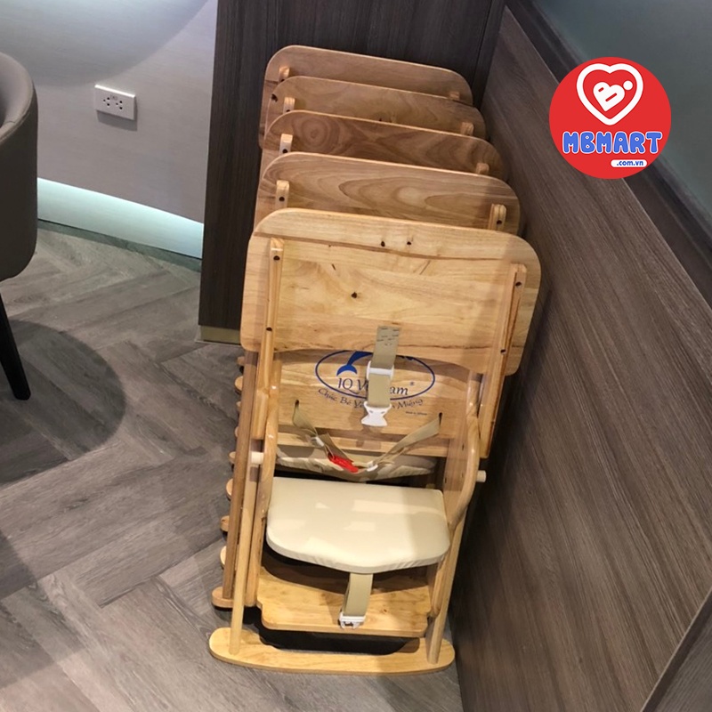 Ghế ăn dặm cho bé bằng gỗ IQ Toys