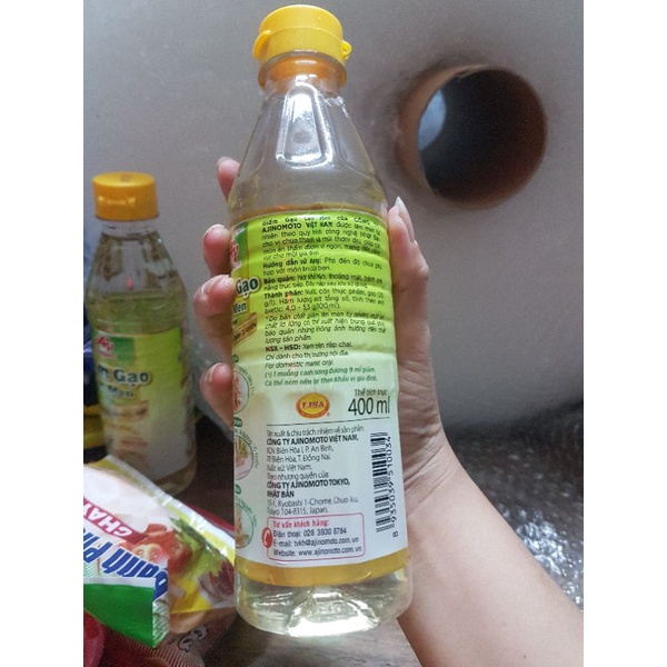 Giấm gạo lên men Ajinomoto 400ml