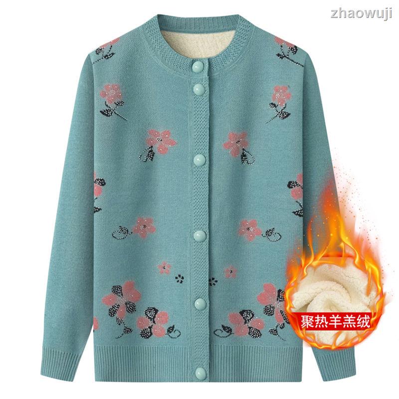 Áo Sweater lót nhung dày thời trang cho người lớn tuổi