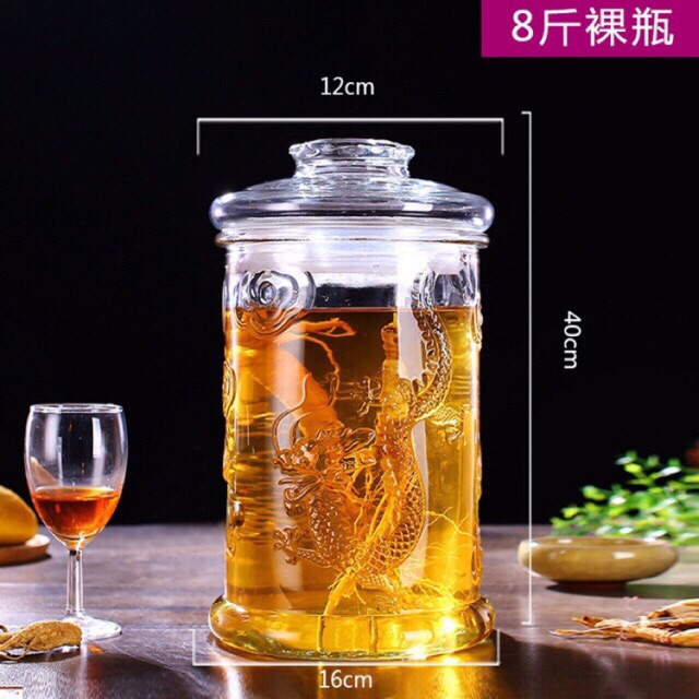 Bình ngâm rượu hoa văn rồng có vòi