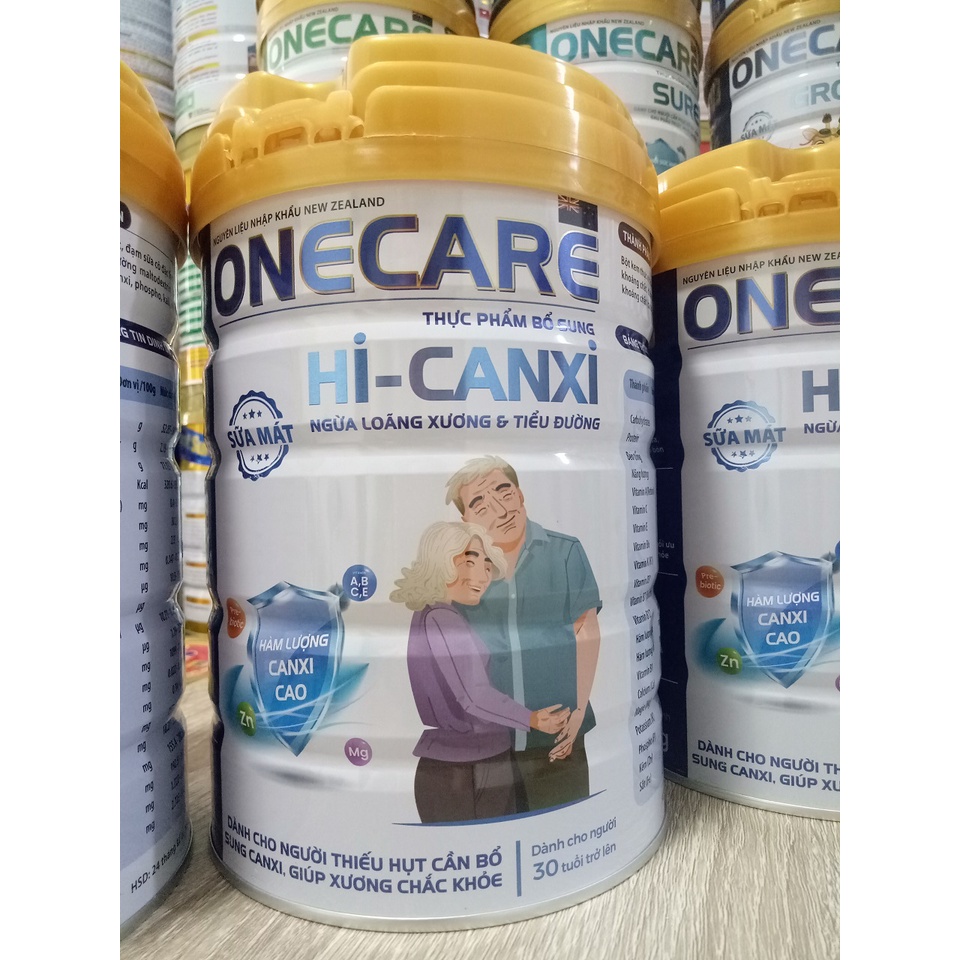 Sữa hi-canxi ngừa loãng xương và tiểu đường cho người già Onecare Hi-Canxi 900g