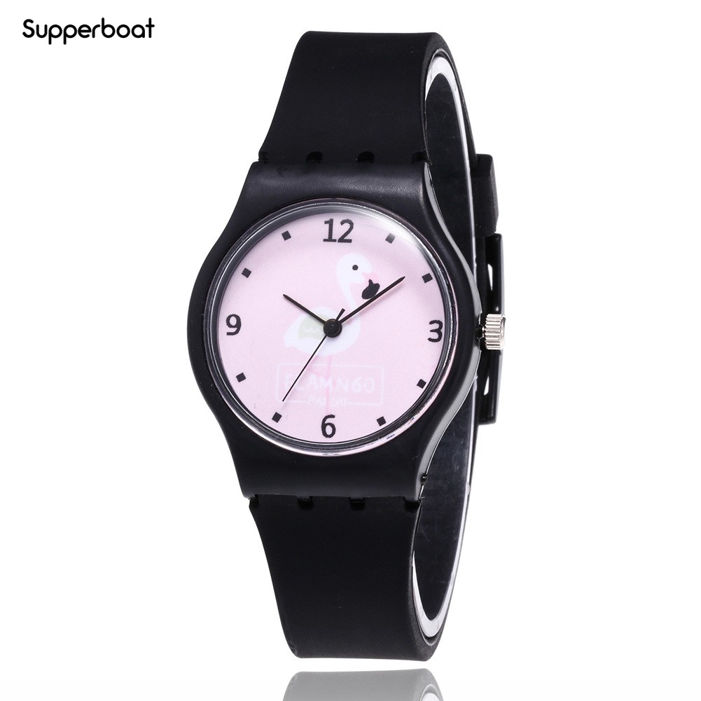 Đồng hồ mặt hiển thị hình chim hồng hạc dành cho nữ | BigBuy360 - bigbuy360.vn