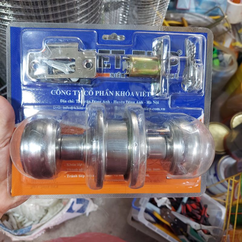 Khóa cửa tay nắm tròn Việt Tiệp chính hãng 04206