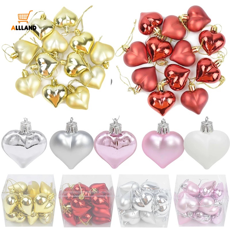 Hộp 1/ 12 phụ kiện treo trang trí cây thông Noel đẹp mắt