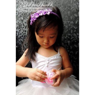 Bờm hoa mai handmade cho bé gái