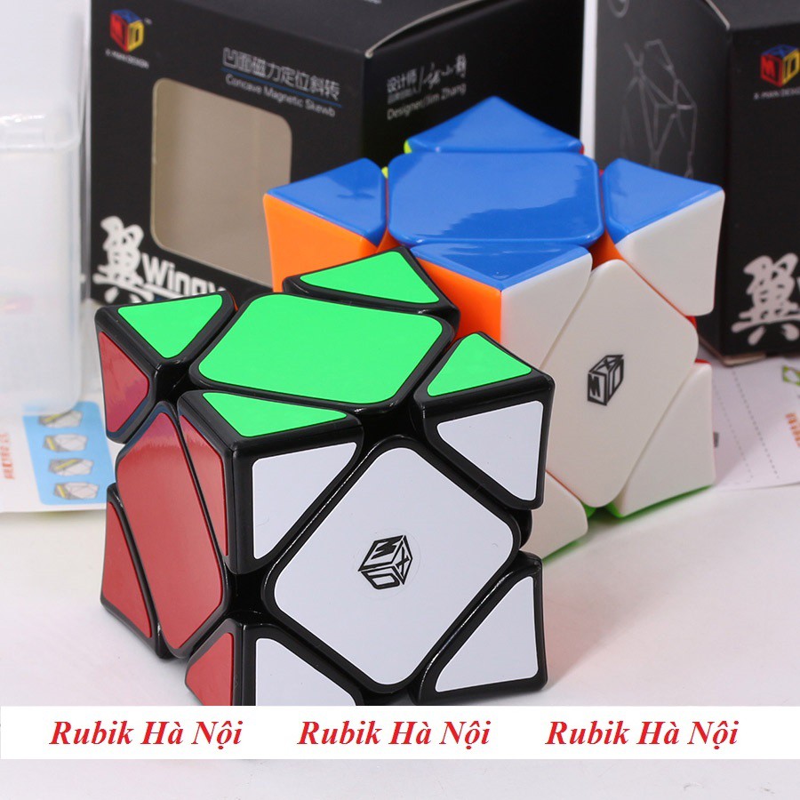 Rubik Skewb Qiyi Xman Wingy Có Nam Châm Đen/Stickerless