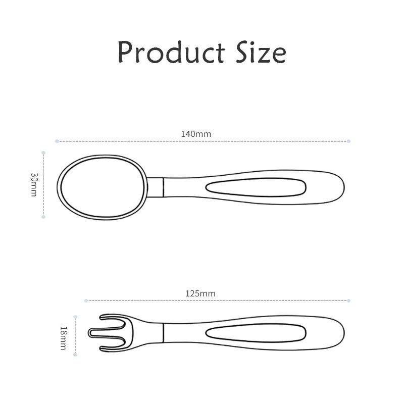 Bộ Muỗng Nĩa Tập Ăn Cho Bé Bằng Silicone