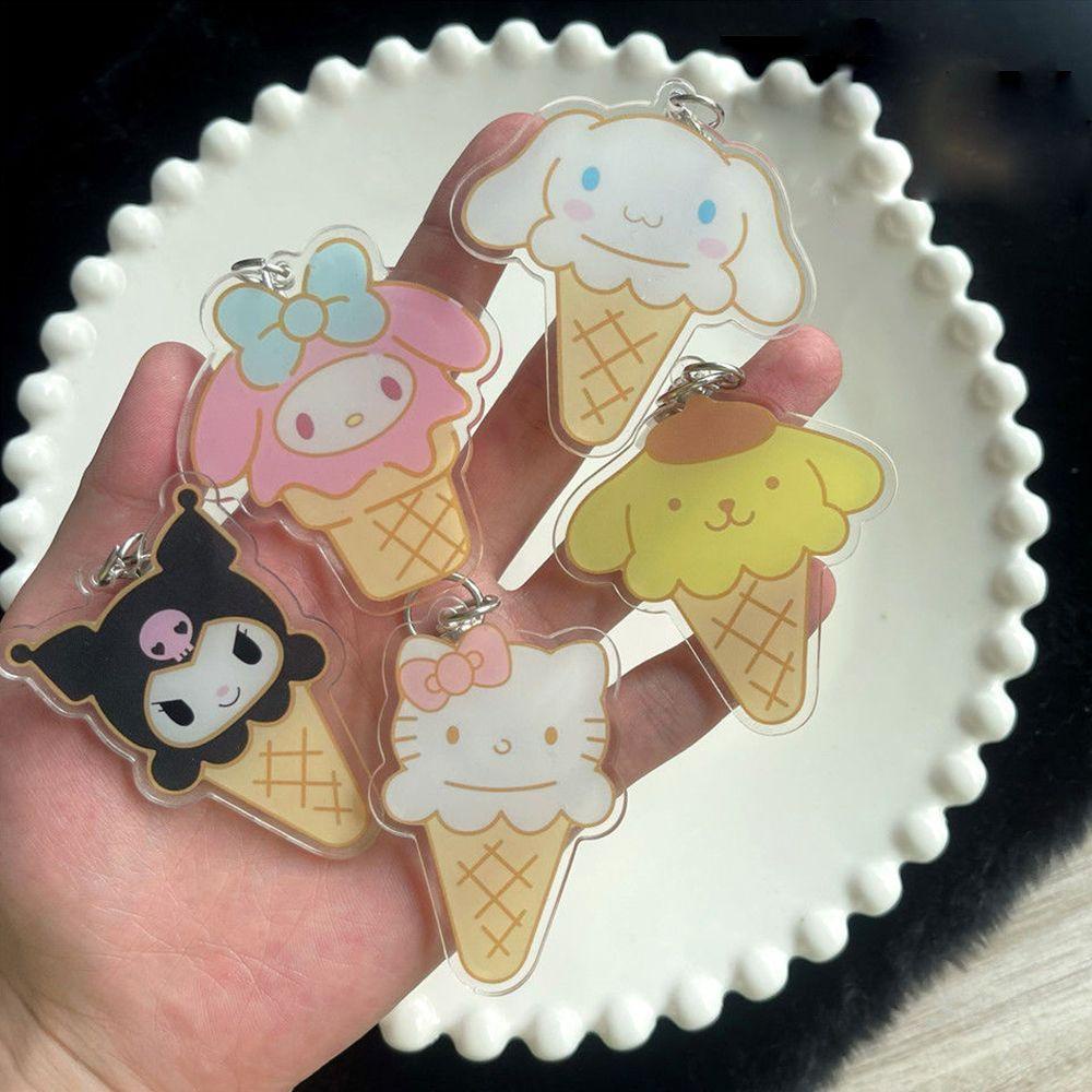 Móc Chìa Khóa Hình Kuromi Melody Bằng Acrylic Phong Cách Hàn Quốc Xinh Xắn Charms