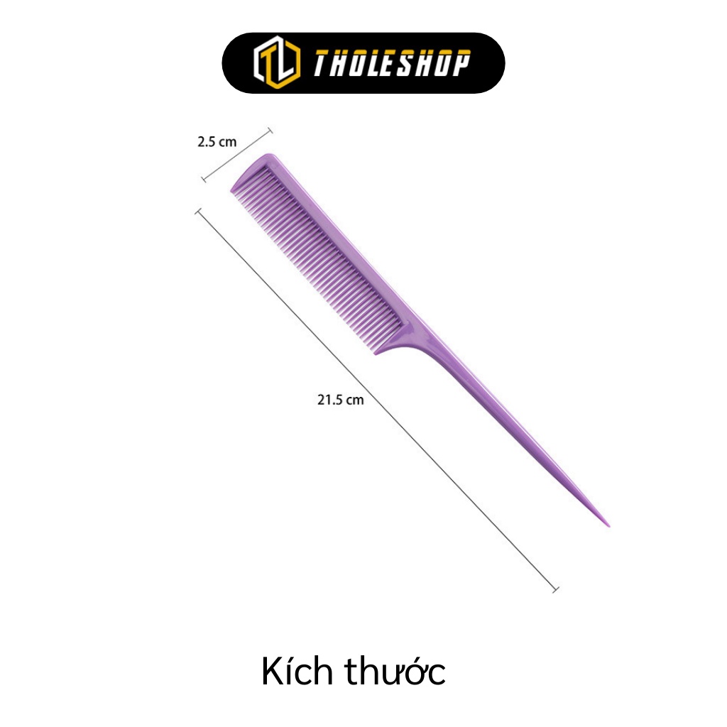 Lược Nhựa Đuôi Nhọn - Lược Rẽ Ngôi Đầu Nhọn Nhiều Màu 8654