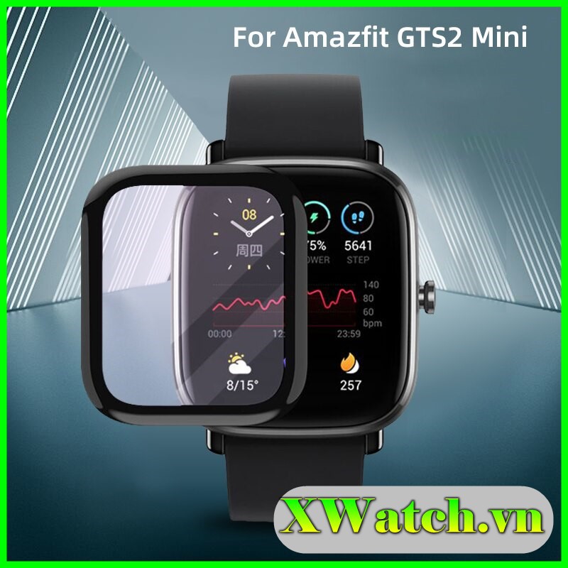 Dán 3D bảo vệ màn Amazfit GTR 3 pro GTS2 mini/ GTS 2/ 2e/ GTS/ Bip U  U pro GTS 4 mini GTR 4 - Cường lực dẻo, full màn