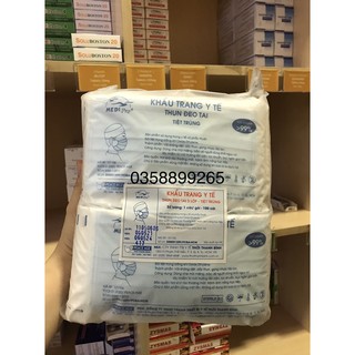 Khẩu Trang Tiệt Trùng Medipro riêng từng cái Bịt 100 cái