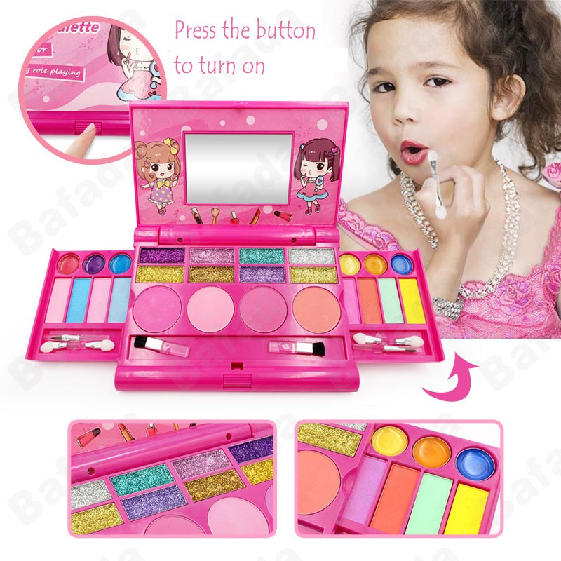 SAFETY TESTED- NON TOXIC Princess Girls Makeup Kit,Make up for Kids Girl,Girls Toy Make Up Kits,,kids make up set,lipstick for kids girl,Pretend Play Kids Beauty Salon,Makeup set for kids real