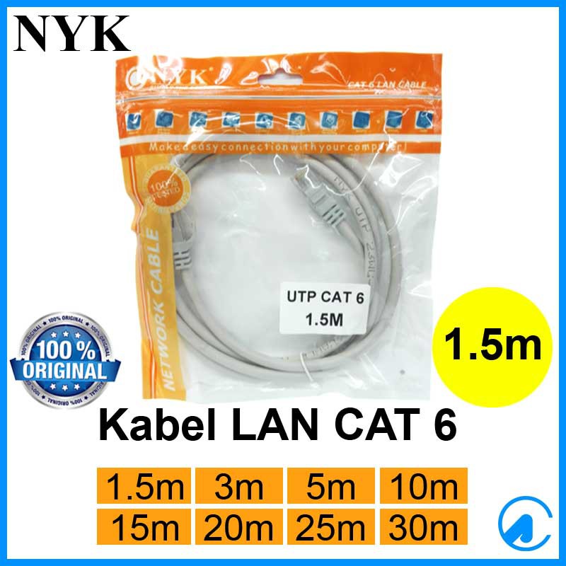 Cáp Kết Nối Mạng Lan 1.5m Nyk Gigabit Rj45 Cat6 Utp Lan