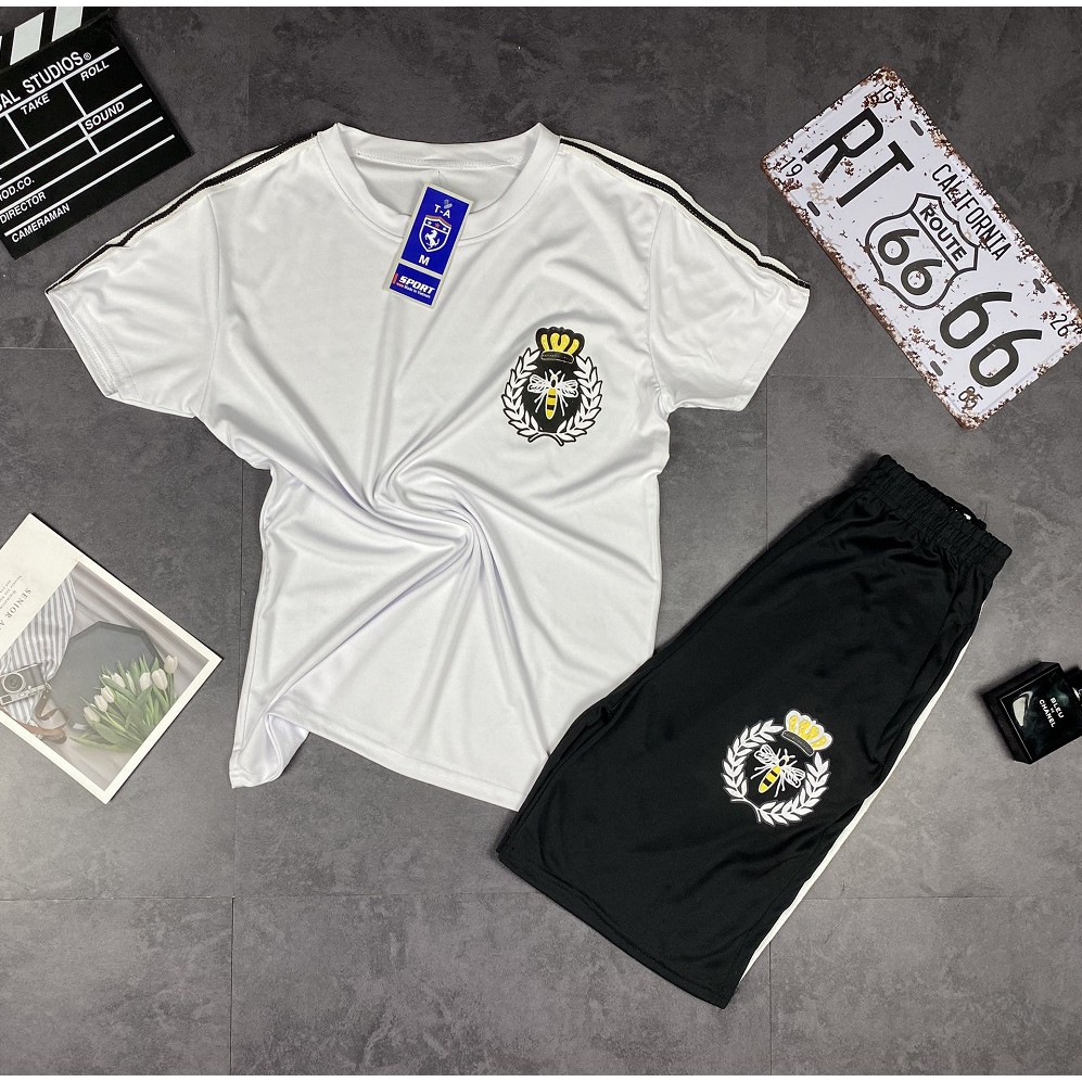 Bộ hè nam, bộ thun nam cộc tay In logo vương miện hàng Full size - BN08 | BigBuy360 - bigbuy360.vn