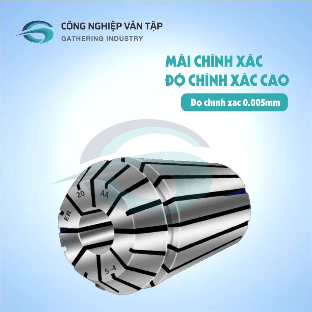 Đầu kẹp Collet ER20 độ chính xác 0.005 hàng chính hãng , chất lượng cao