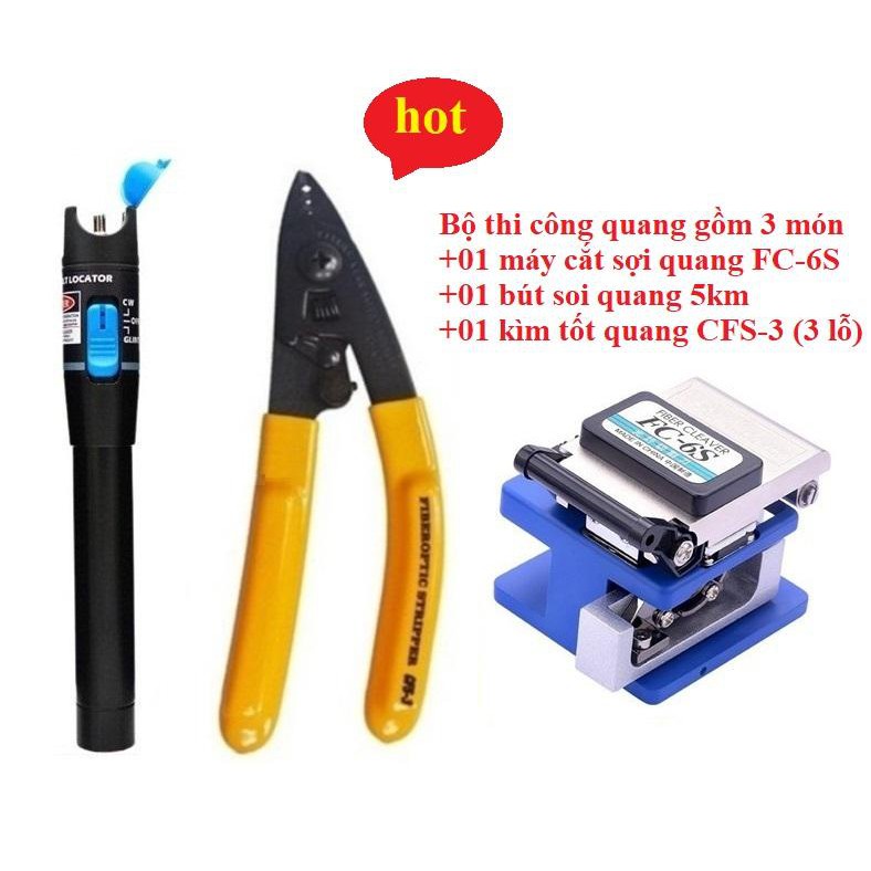 Bộ Dụng Cụ Thi Công Cáp Mạng Kèm Bút Soi Quang 5KM Cao Cấp 9 Món Tiện Lợi