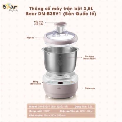 [Mã 254ELSALE giảm 7% đơn 300K] Máy trộn bột 3,5L Bear HMJ-A35M1 (DM-B35V1) - Bảo Hành 12 tháng