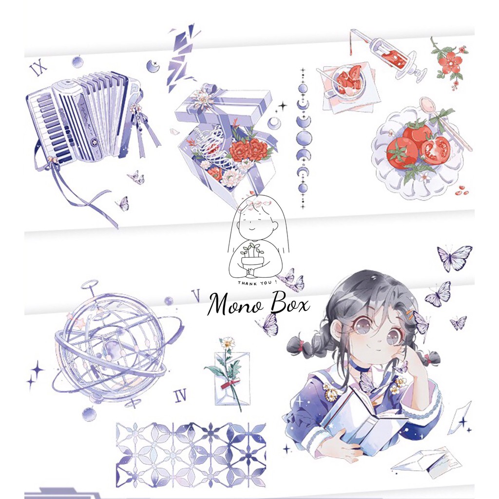 [Chiết] Washi tape cô bé dễ thương Mono_box 00801