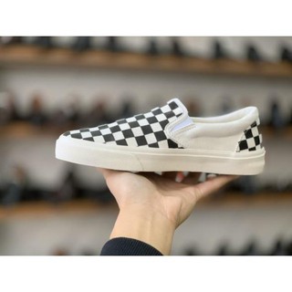 Giày Sneaker Slipon Vans Caro Lười [Chuẩn 11 - Free Ship]