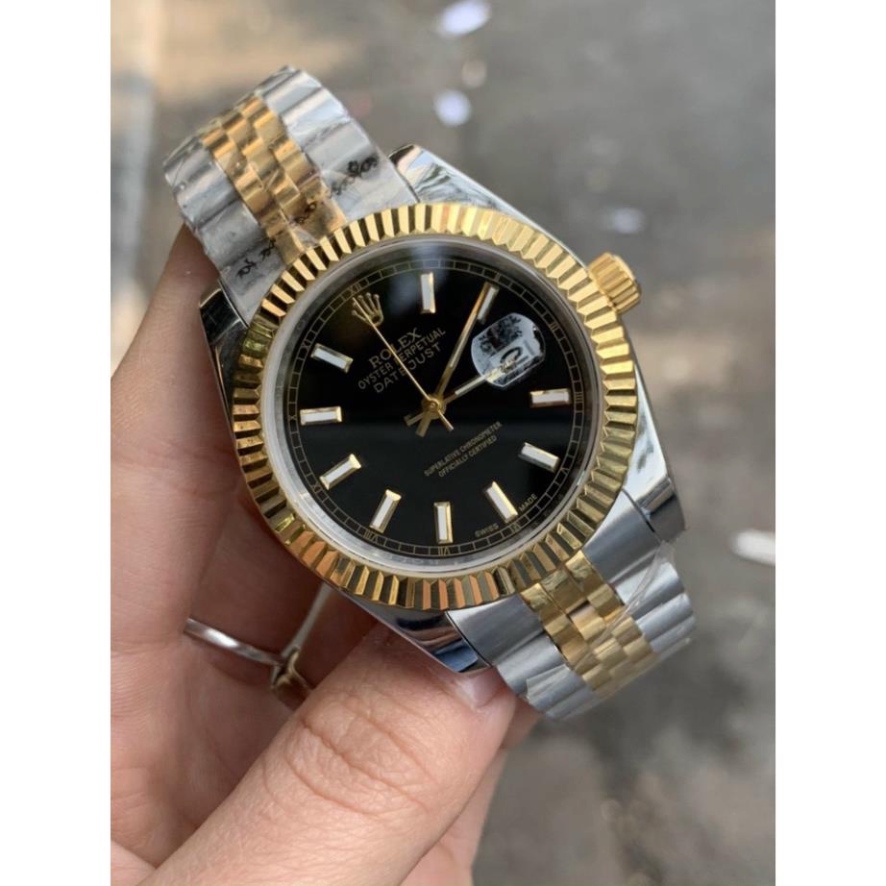Đồng Hồ Nam RoLex Sapphire RA85 ĐEN Vạch dạ quang Máy cơ Automatic Nhật Chống xước Tuyệt Đối