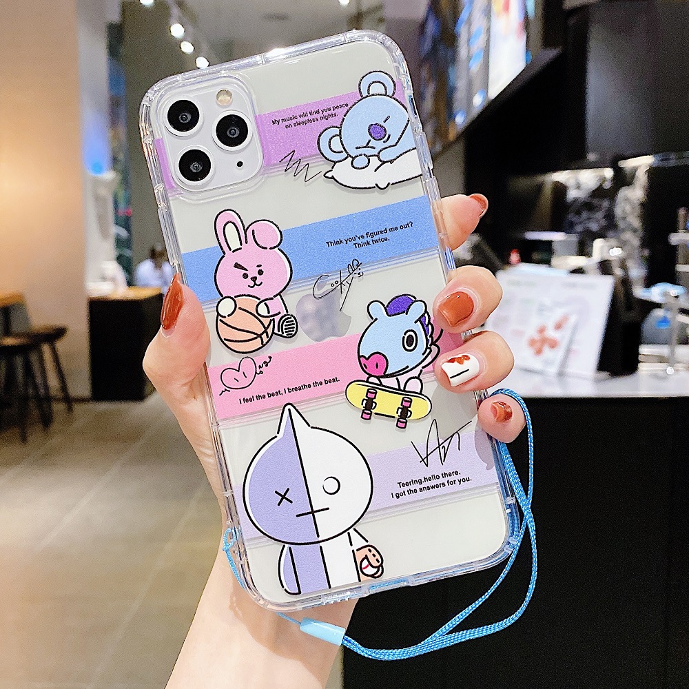 Ốp bt21 iphone 11 11pro XR XS Max i7/8 6s plus SE 2020 Ốp trong bts