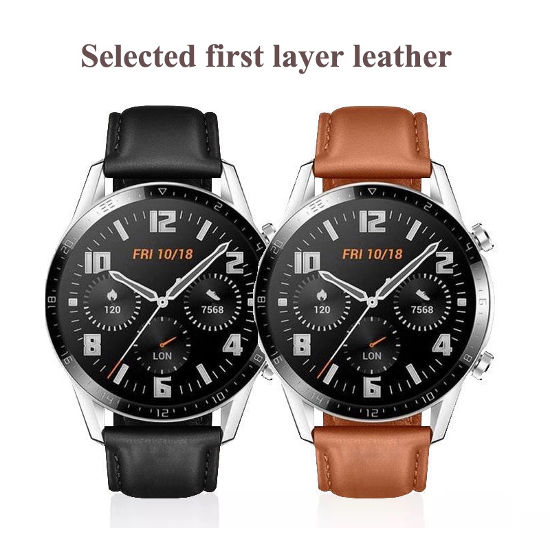 Dây đeo bằng da cho đồng hồ Huawei Watch GT 3 46mm GT3 42mm GT GT 2 Honor Magic Watch 2 Pro 20 22mm