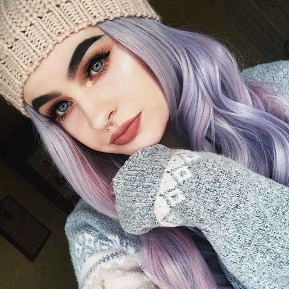 Tóc Giả Xoăn Lớn Bằng Sợi Tổng Hợp Màu Sắc Gradient Chịu Nhiệt Độ Cao Hóa Trang Halloween