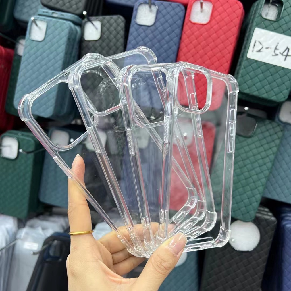 Ốp Điện Thoại Acrylic Cứng Trong Suốt Hấp Thụ Sốc Cho Samsung S22 S21 S20 Ultra S21 S20 FE NOTE10 NOTE20 PLUS A52 72 32 53