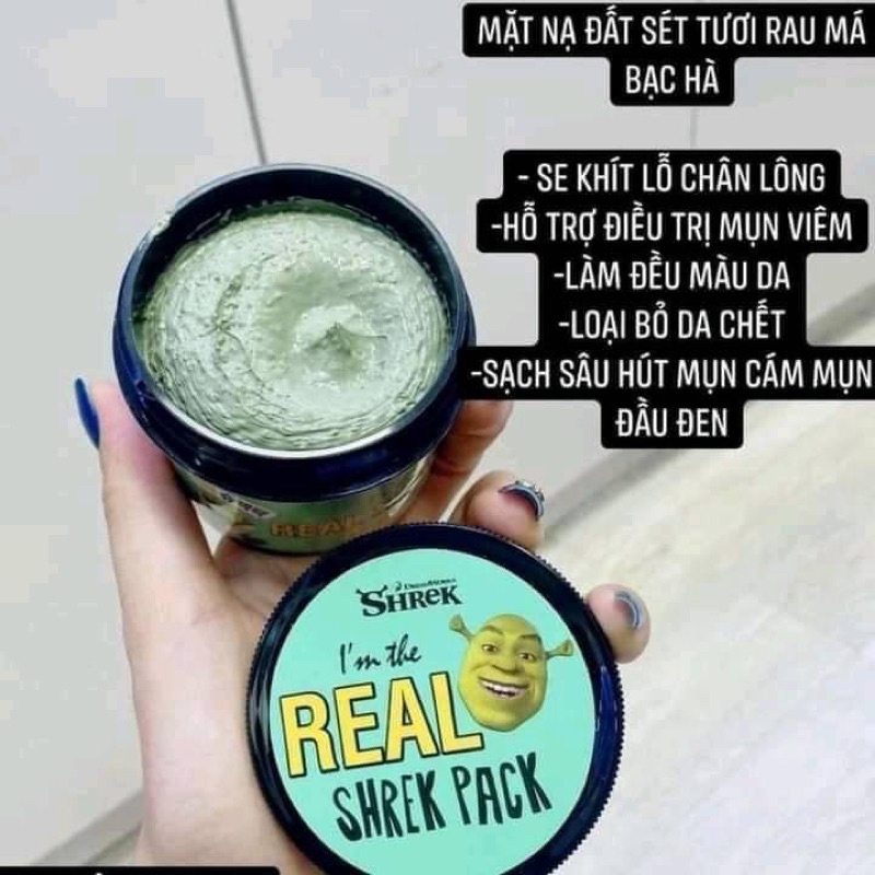 Mặt Nạ Đất Sét Bạc Hà Rau Má SHREK PACK Mask Chính Hãng