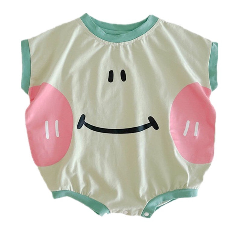 Áo Liền Quần Vải Cotton Hình Chú Ếch Thời Trang Mùa Hè Mới Cho Bé Trai Và Gái