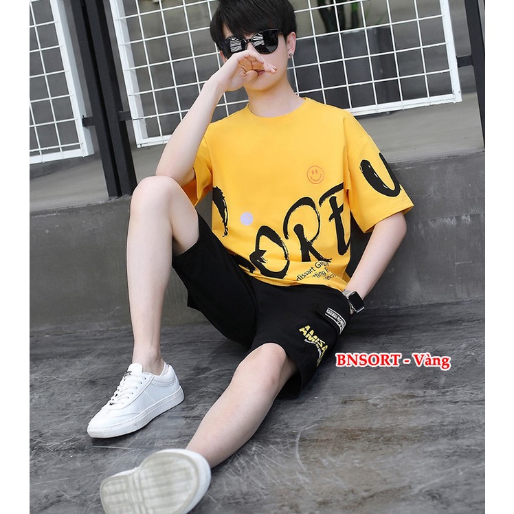 Bộ nam hè .Bộ nam unisex phong cách Hàn quốc MÃ BỘ BNSORT