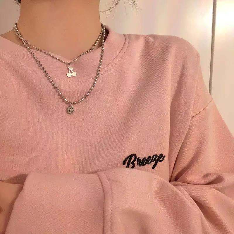 Vòng cổ cherry mặt cười 2 dây