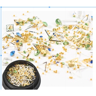 Set trang trí nail charm đá