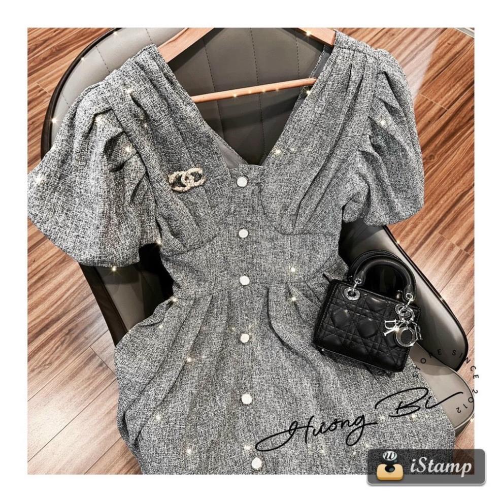 [ 𝐅𝐑𝐄𝐄 𝐒𝐇𝐈𝐏 ]   VÁY DẠ XƯỚC XUÂN HÈ TAY BỒNG ĐÍNH LOGO