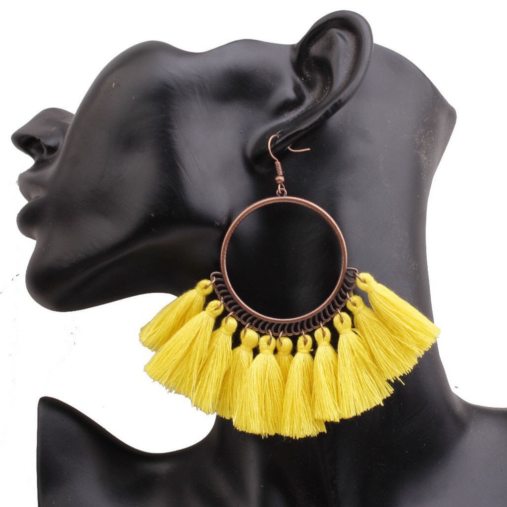Hoa tai tua rua thời trang cho nữ khuyên tai boho - Mã HT024