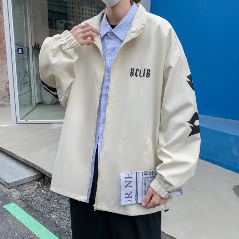 Áo khoác nam thời trang bảng chữ cái in áo khoác nam nữ áo khoác bomber phong cách hàn quốc đơn giản zip unisex áo khoác bóng chày áo khoác bóng chày của phụ nữ