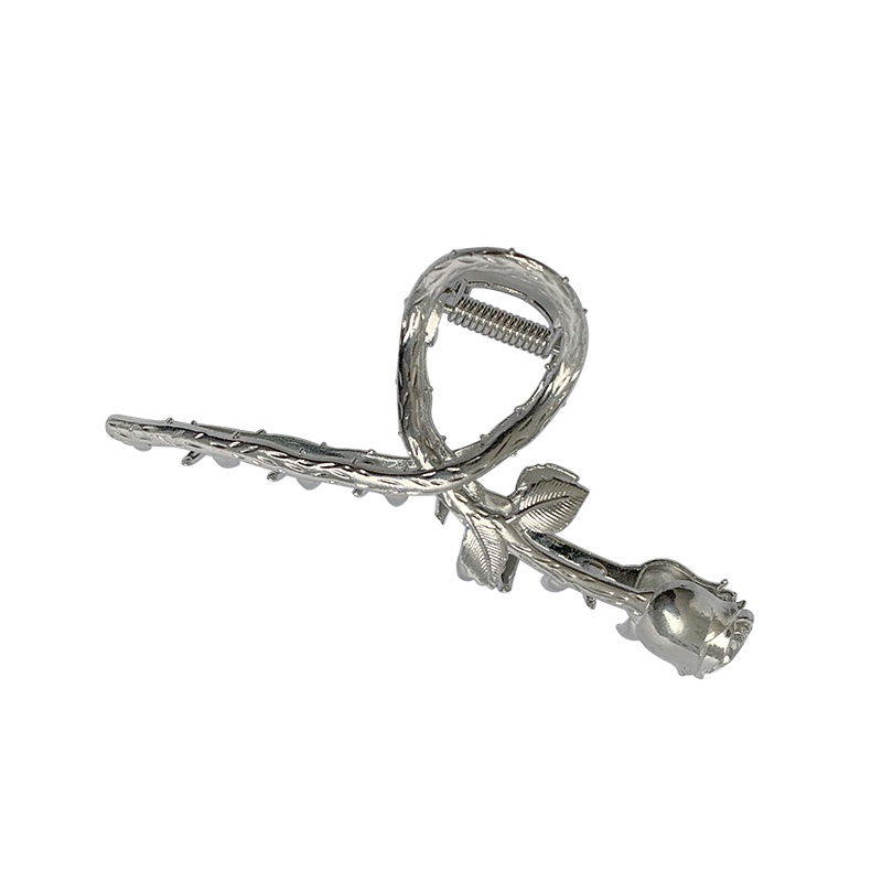 Kẹp Tóc Kim Loại Hình Hoa Hồng Thanh Lịch Phong Cách retro