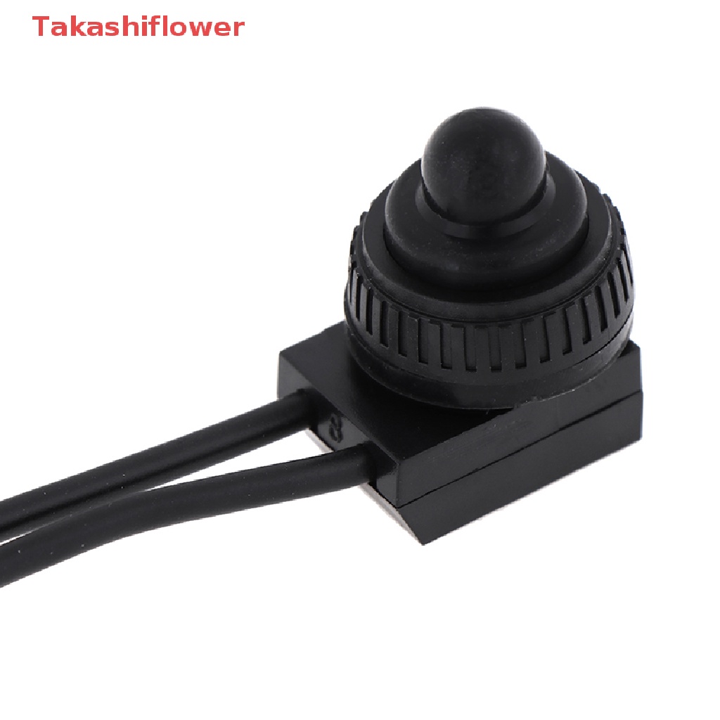 Set 2 Công Tắc Nhấn Chống Thấm Nước 12V Kèm Dây Chì 4 "Màu Đen