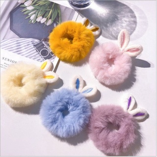 Dây cột tóc pom pom lông mềm