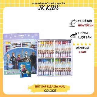 Bút sáp màu cho bé Colokit CR-C033 Frozen từ 3 tuổi màu sắc tươi sáng, an toàn gồm 36 màu sắc