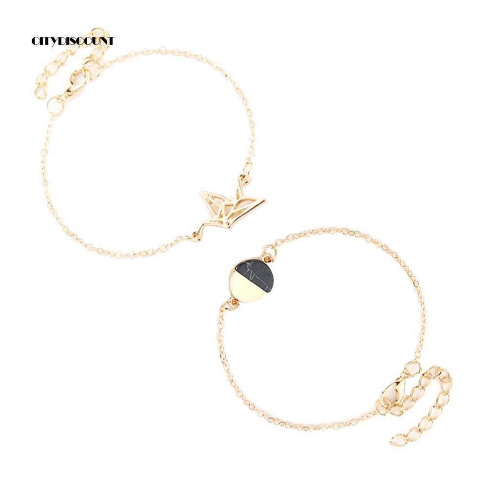 Bộ 2 vòng tay hợp kim đính trang trí nhiều kiểu dáng | BigBuy360 - bigbuy360.vn