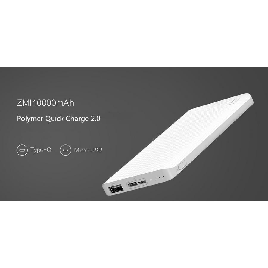Pin dự phòng sạc nhanh Xiaomi Zimi Power Bank 10000Mah Fast Charge