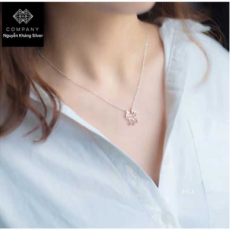 DÂY CHUYỀN BẠC NỮ HÌNH CHUÔNG VÒNG CỔ LIỀN MẶT KHÁNH NHƯ Ý, BẠC NGUYỄN KHÁNG