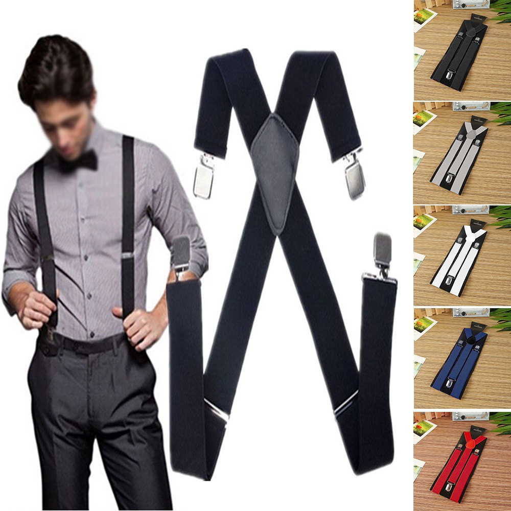 Dây đai quần yếm bản rộng chất liệu da phong cách retro cho nam và nữ