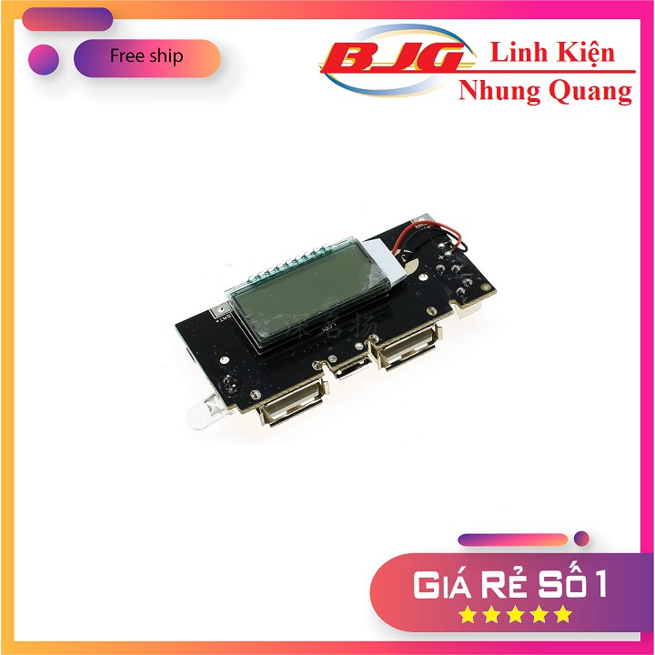 Mạch Sạc Pin Dự Phòng 18650 V4 2 Cổng Ra, Hiển Thị LCD ( Có Bảo Vệ ) - linh kiện điện tử 3m