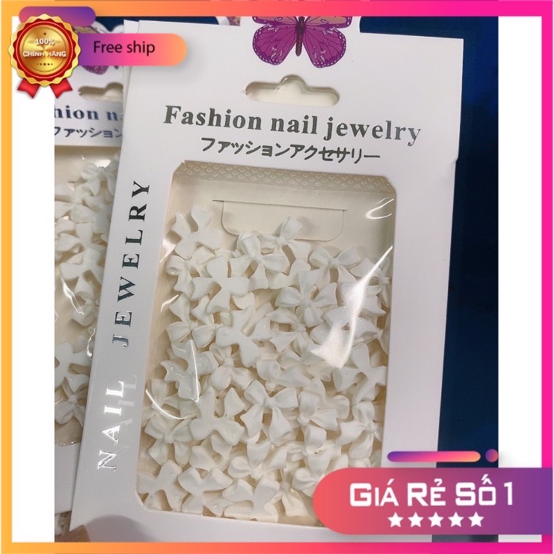 Túi nơ gắn móng nail , charm gắn nail trang trí móng