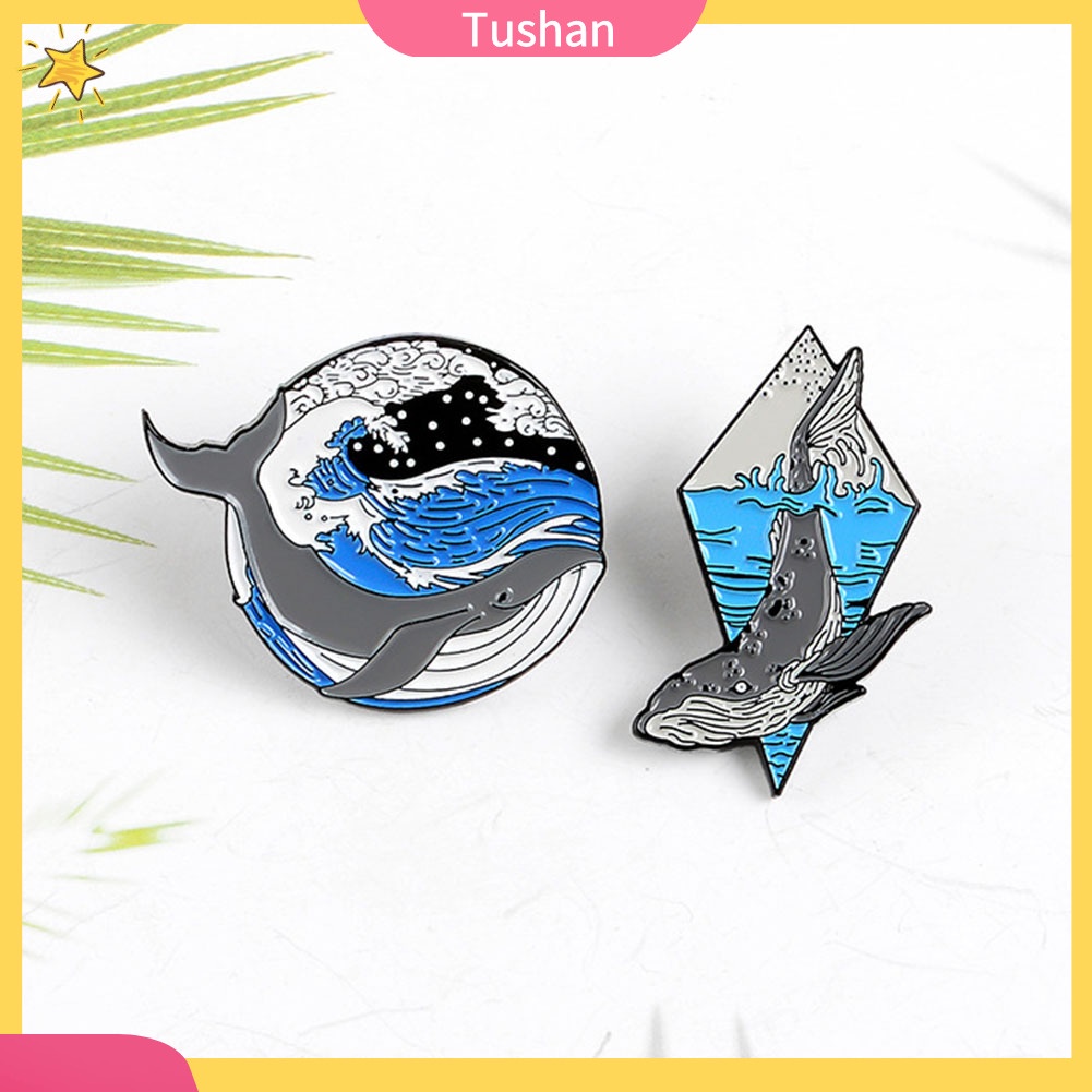 Ghim Cài Áo Hình Cá Voi Đính Đá Nhân Tạo Thời Trang Cho Nữ